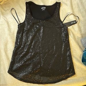 Black sequined tank